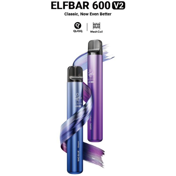 ELFBAR 600V2 Disposable Vape | GRAPE RASPBERRY