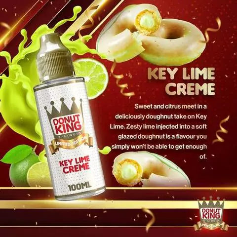 Donut King | Key Lime Cream | 100ml Shortfill | 0mg Nicotine