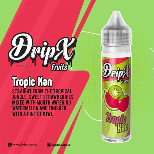 DripX Vapour | Tropic Kan | 50ml Shortfill | 0mg Nicotine