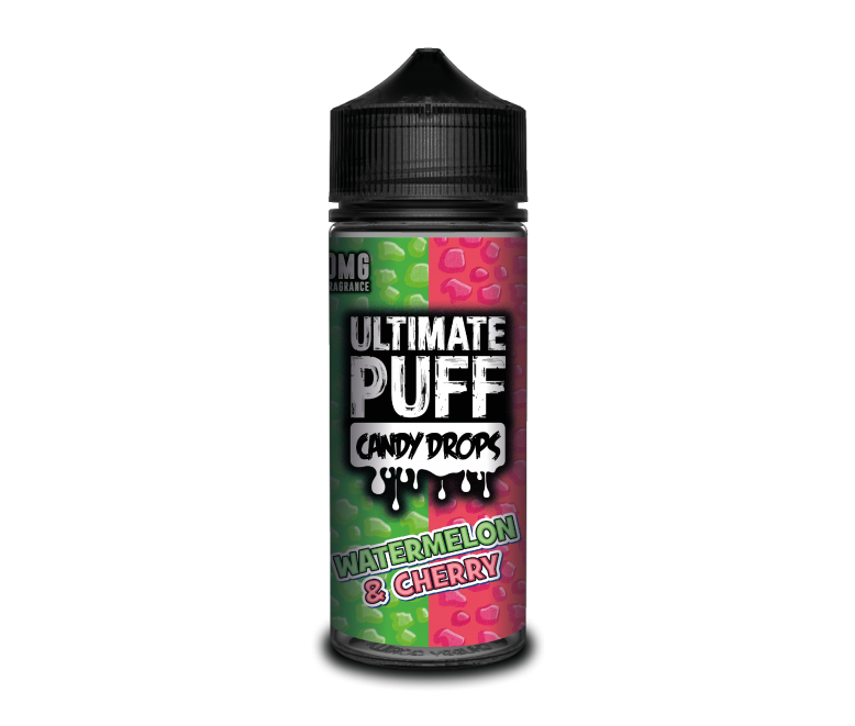 Ultimate Puff Candy Drops | Watermelon & Cherry | 100ml Shortfill | 0mg Nicotine
